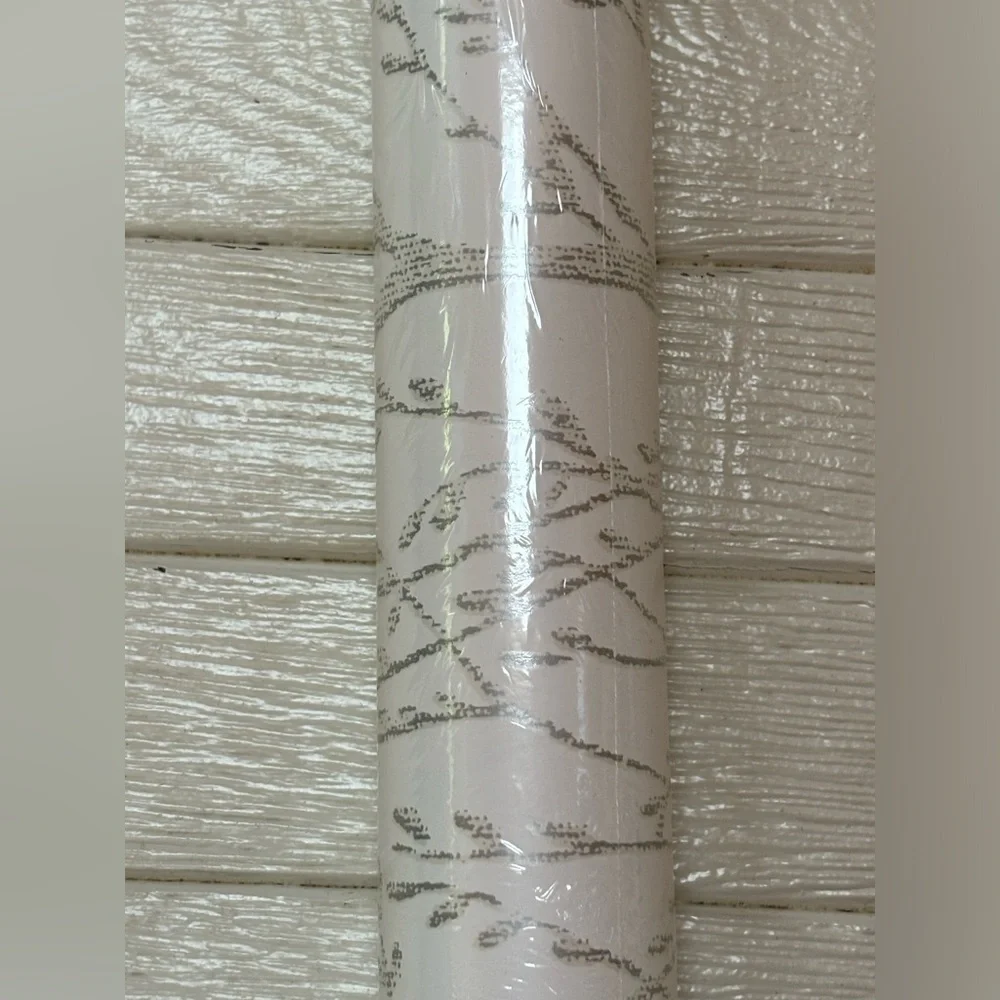 NuWallpaper NU2394 White Treetops Peel & Stick Wallpaper Roll